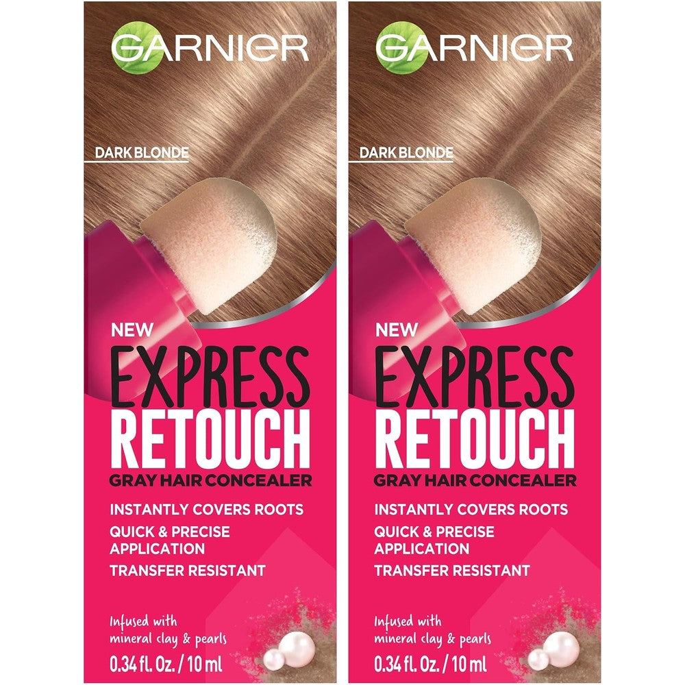 Garnier Hair Color Express Retouch Gray Hair Concealer Instant Gray Coverage Dark Blonde 0.68 Fluid Ounce