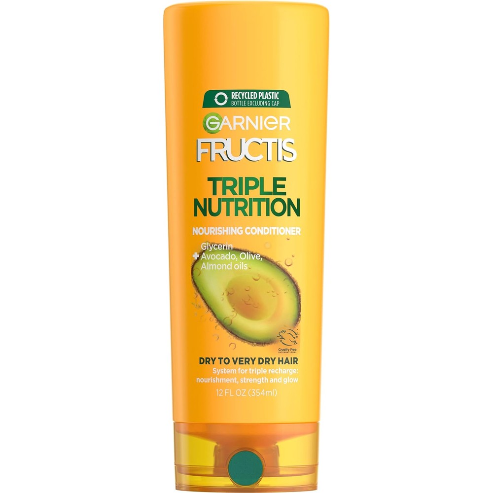 Garnier Fructis Triple Nutrition Nourishing Conditioner For Dry To Very Dry Hair 12 Fluid Ounce