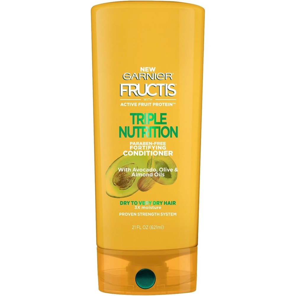 Garnier Fructis Triple Nutrition Fortifying Conditioner Pack of Two 21 Fluid Ounce Bottles for Dry to Very Dry Hair