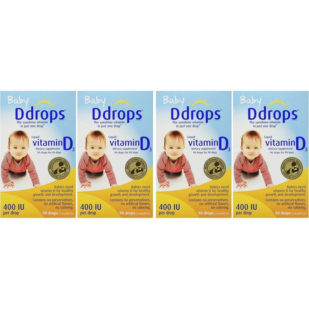 Ddrops Baby 400 IU 90 Drops 0.08 Fluid Ounce 4 Pack
