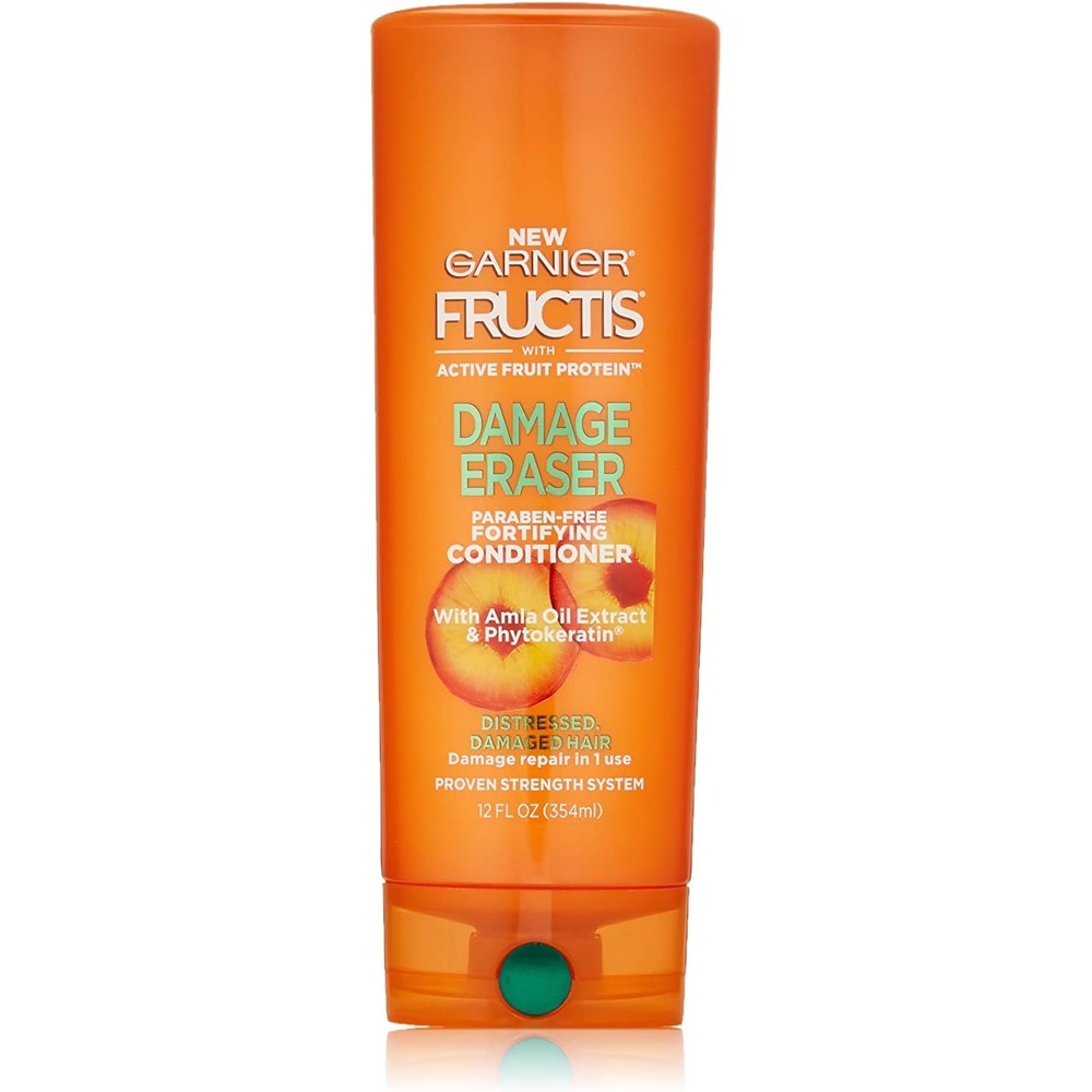 Garnier Fructis Damage Eraser Conditioner For Distressed Damaged Hair With Amla Oil Extract And Phytokeratin 12 Fluid Ounce 354 Millilitre