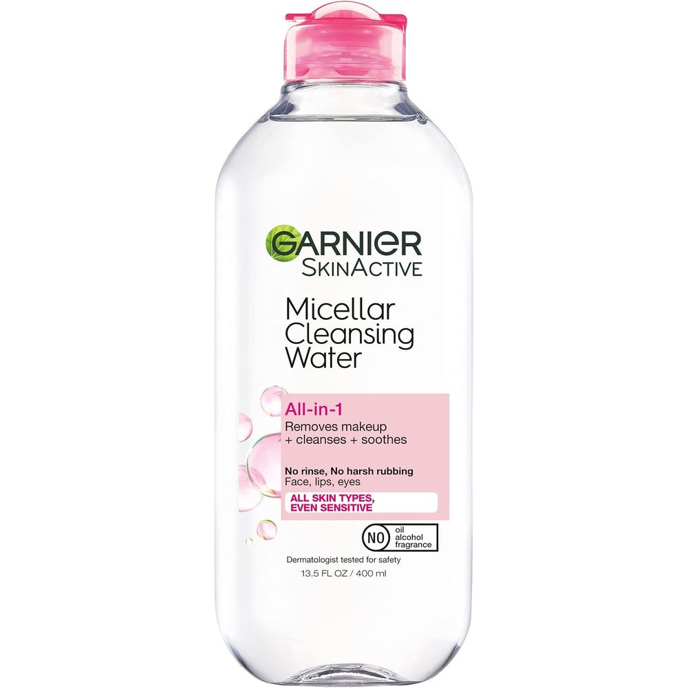 Garnier SkinActive Micellar Cleansing Water All-in-1 Cleanser And Makeup Remover 13.5 Fluid Ounce