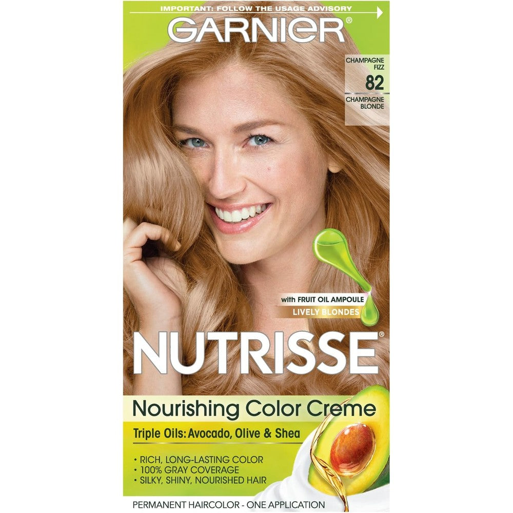 Garnier Nutrisse Nourishing Hair Color Creme 82 Champagne Blonde Champagne Fizz 1 Application