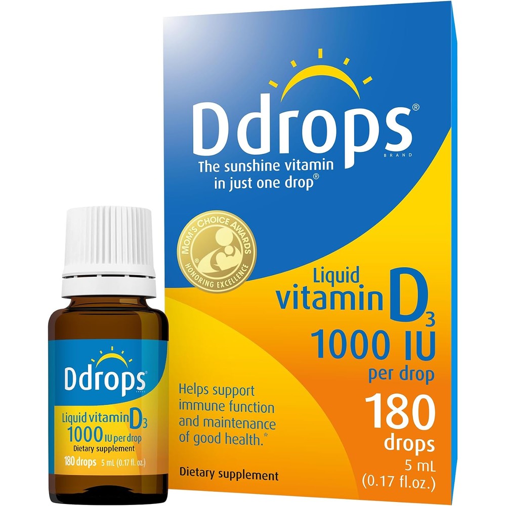 Ddrops Adults 1000 IU Liquid Vitamin D 180 Drops