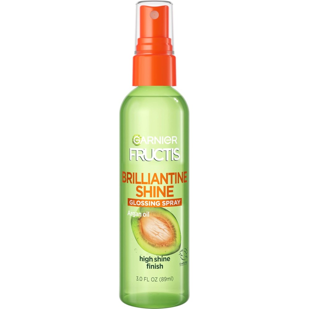 Garnier Fructis Style Brilliantine Shine Glossing Spray Sleek Hair Styling Spray With Argan Oil From Morocco 3 Fluid Ounces