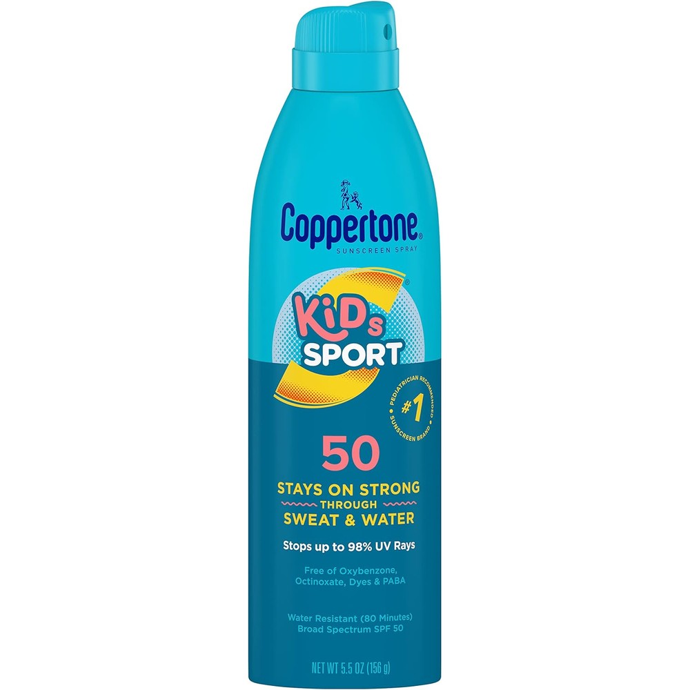 Coppertone Kids Continuous Sunscreen Spray SPF 50 Water Resistant Broad Spectrum Sun Protection 5.5 Ounce