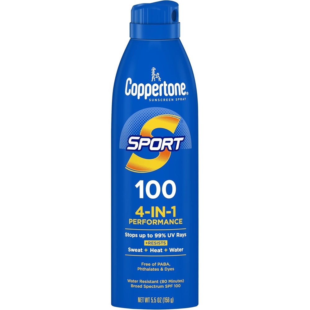 Coppertone SPORT Continuous Sunscreen Spray Broad Spectrum SPF 100 5.5 Ounce