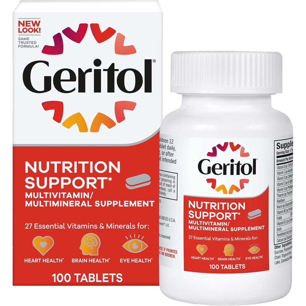 Geritol Multivitamin Supplement With B-Vitamins Antioxidants And Iron 100 Tablets