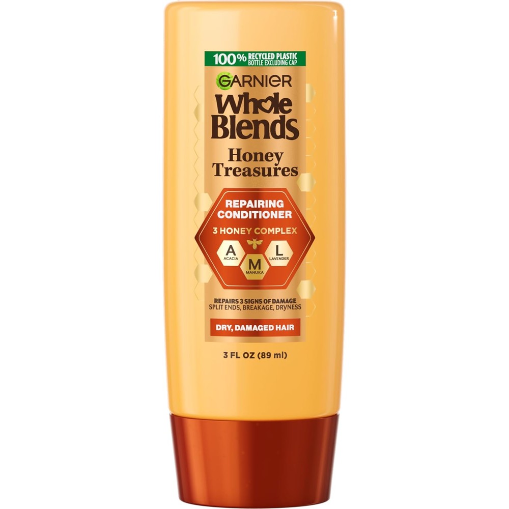 Garnier Whole Blends Honey Treasures Repairing Conditioner For Dry Damaged Hair 3 Fluid Ounce