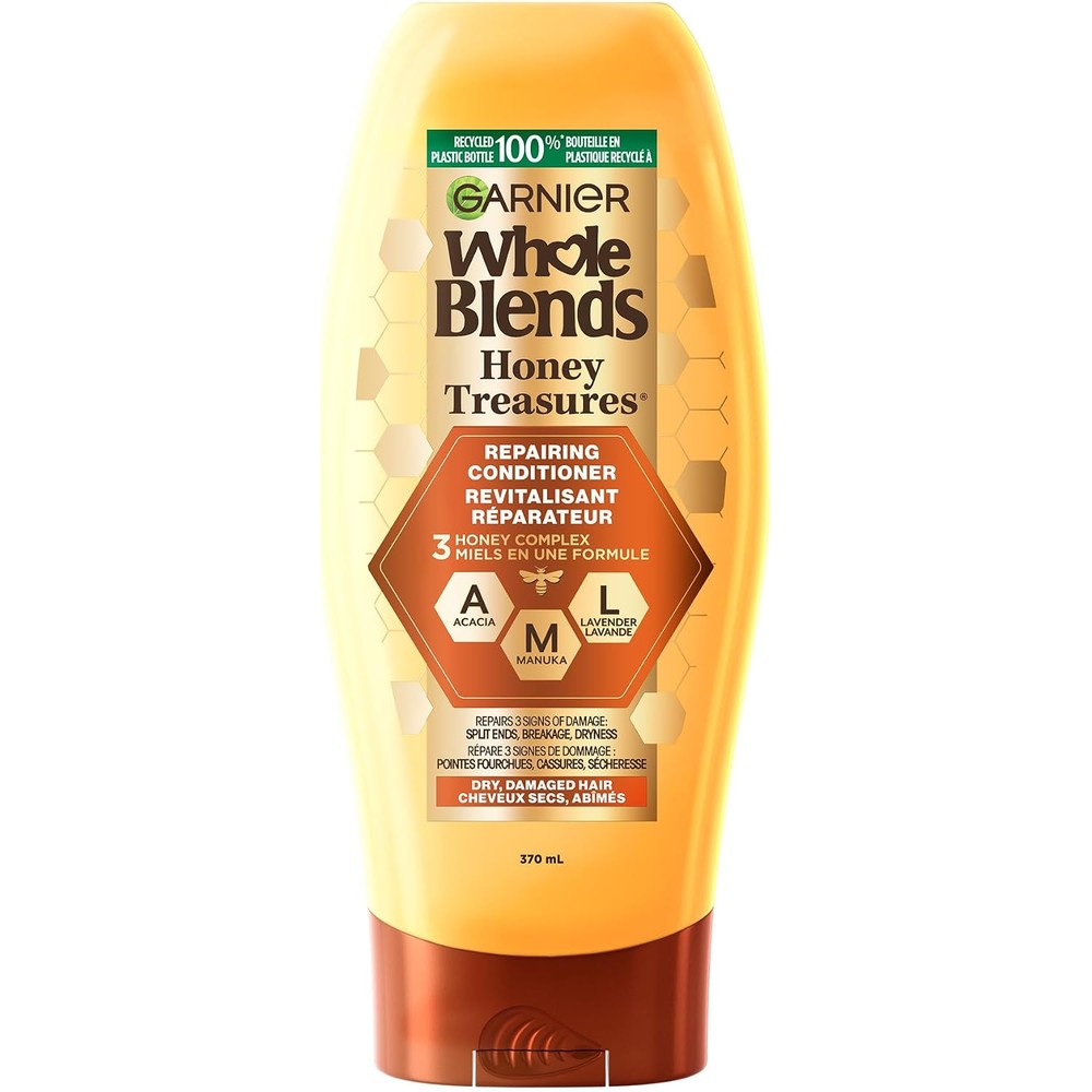 Garnier Whole Blends Repairing Conditioner Honey Treasures For Damaged Hair 12.5 Fluid Ounce