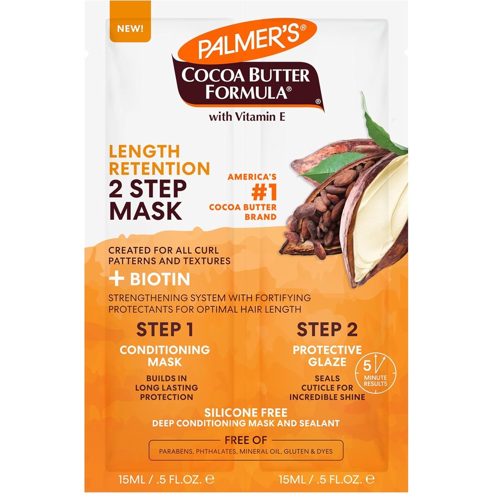 Palmer's Cocoa Butter And Biotin Length Retention 2-Step Hair Mask 1 Ounce