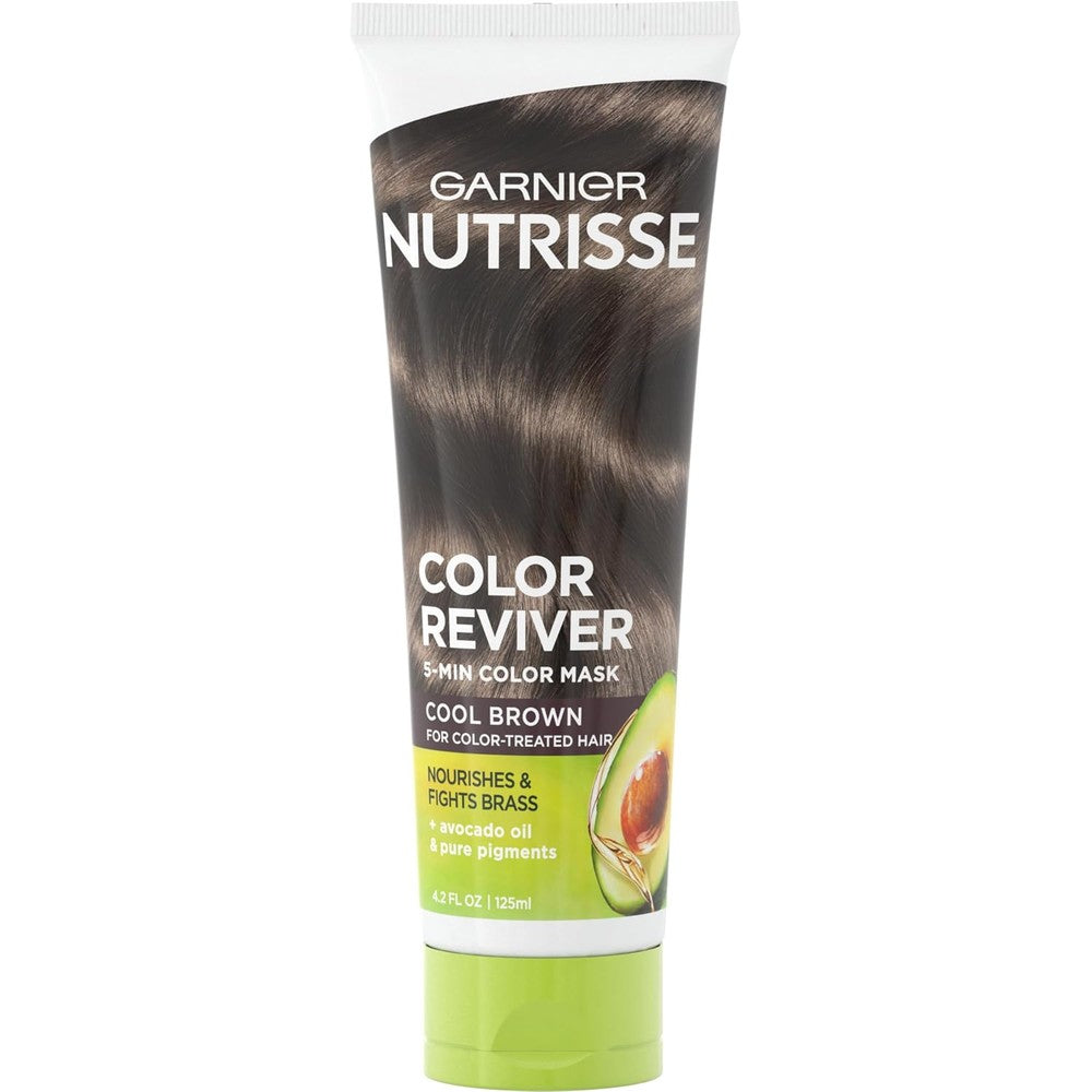 Garnier Nutrisse Color Reviver 5 Minute Hair Mask Cool Brown 4.2 Fluid Ounce 2 Count