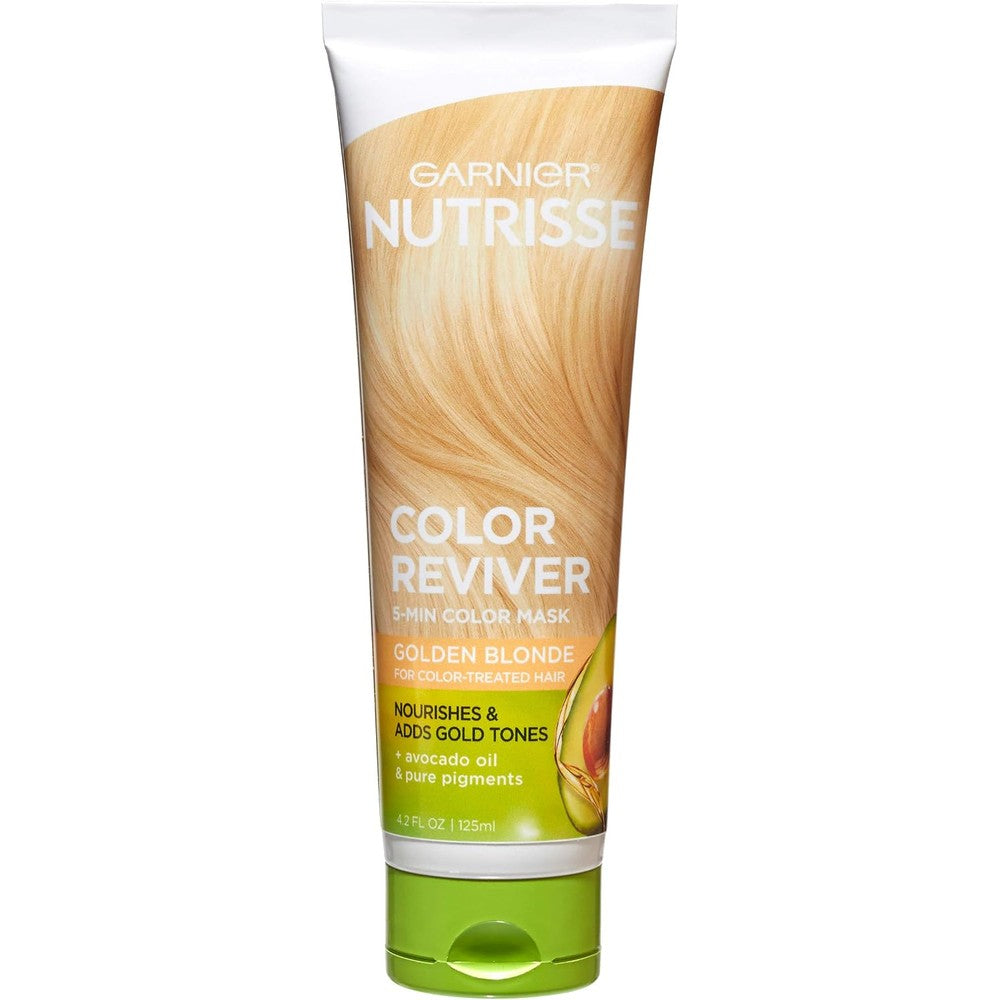 Garnier Nutrisse 5 Minute Nourishing Color Hair Mask With Triple Oils Golden Blonde 4.2 Fluid Ounce