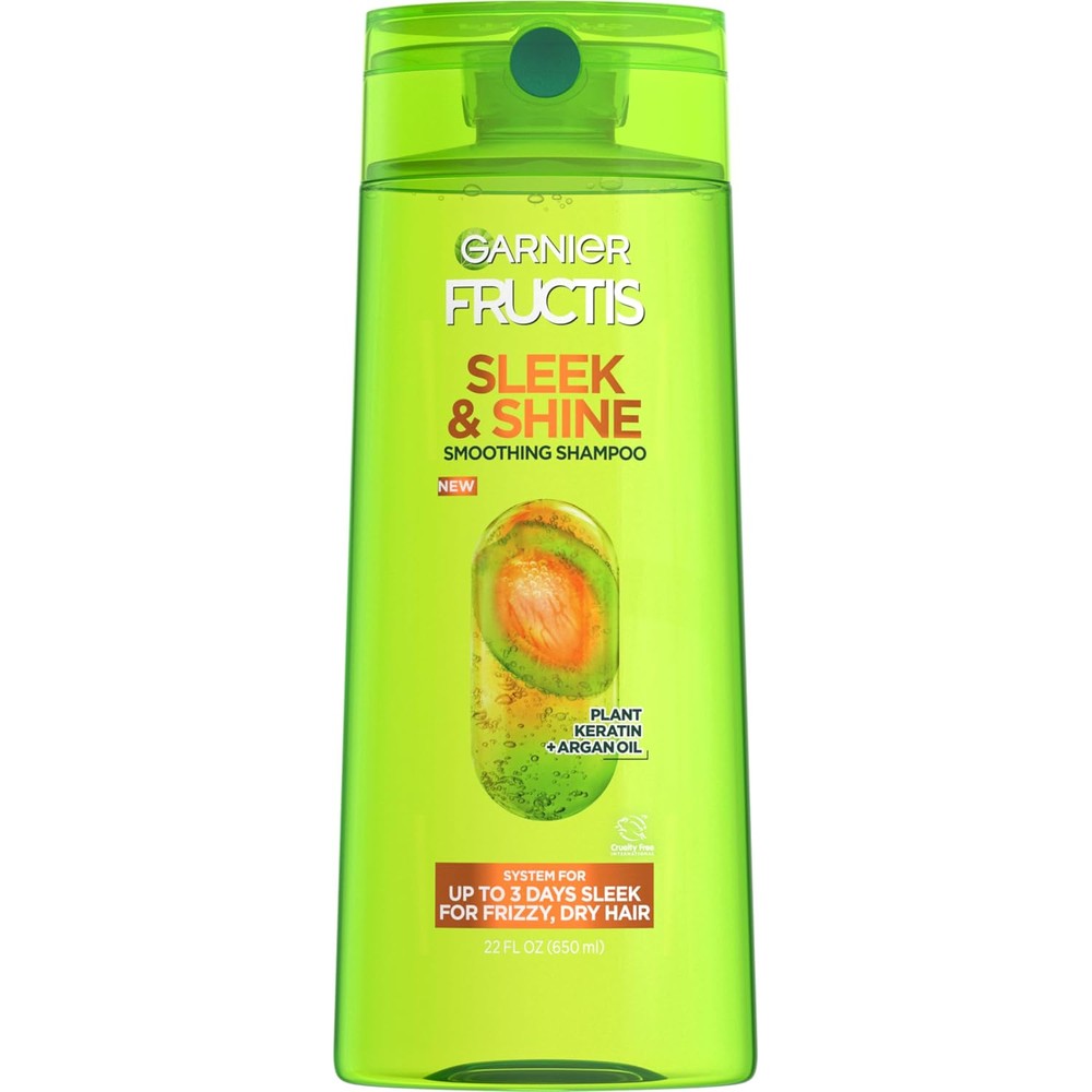 Garnier Fructis Sleek And Shine Smoothing Shampoo For Frizzy And Dry Hair Infused With Moroccan Argan Oil 22 Fluid Ounces