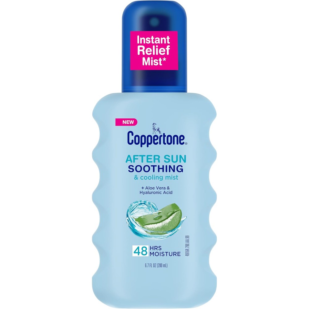 Coppertone After Sun Mist With Aloe Vera And Hyaluronic Acid Soothing And Cooling Mist For Sun Stressed Skin 6.7 Fluid Ounces