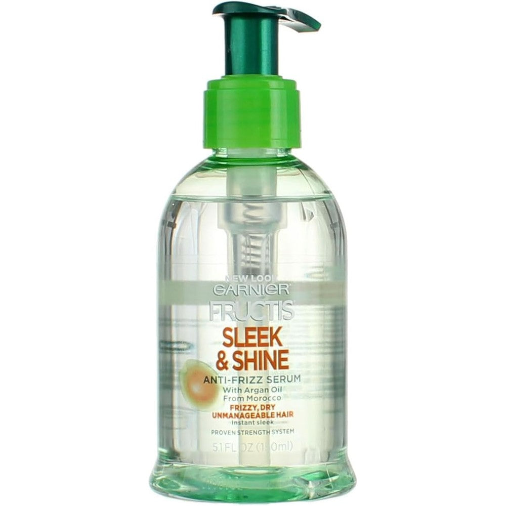 Garnier Fructis Sleek And Shine Anti-Frizz Serum With Moroccan Argan Oil For Dry And Unmanageable Hair 5.1 Fluid Ounces
