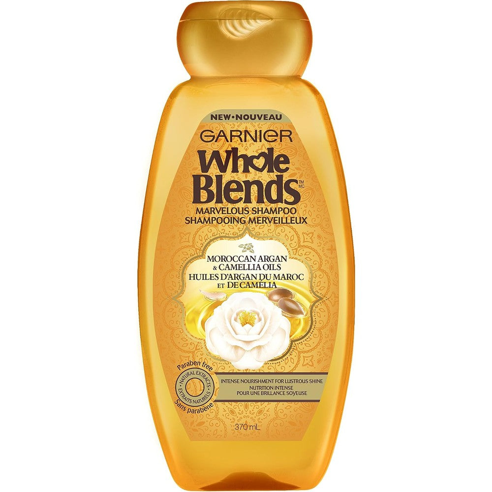 Garnier Whole Blends Illuminating Shampoo With Moroccan Argan And Camellia Oil Extracts 12.5 Fluid Ounces
