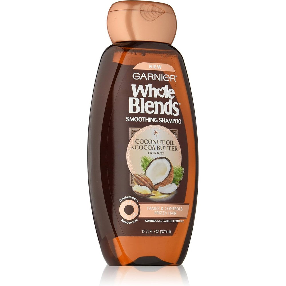 Garnier Whole Blends Smoothing Shampoo With Coconut Oil And Cocoa Butter Extracts 12.5 Fluid Ounces