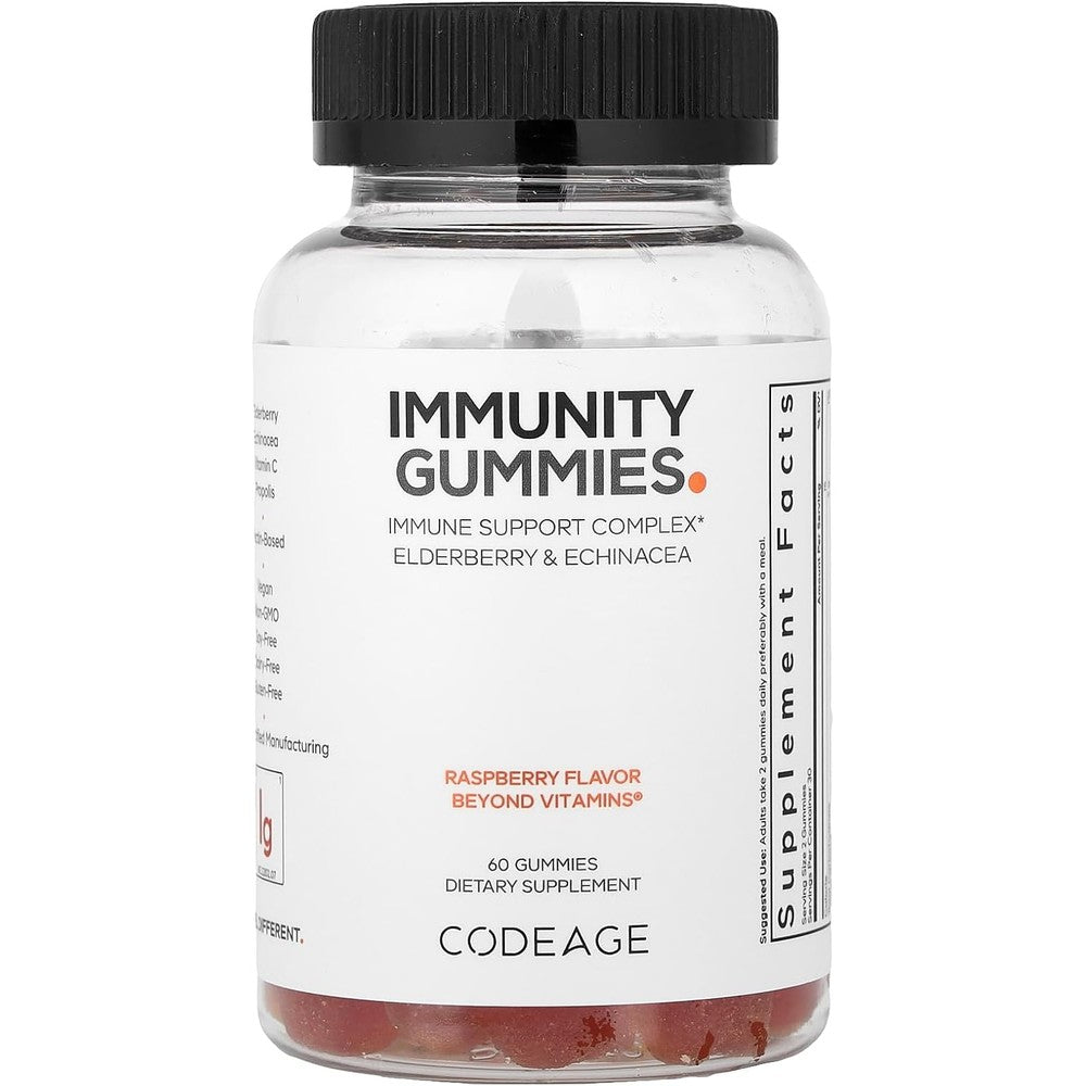 Codeage Immunity Gummies Raspberry 60 Count