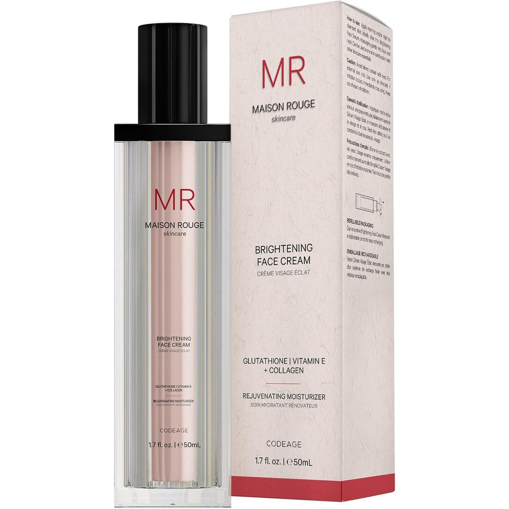 Codeage Maison Rouge Brightening Face Cream With Glutathione Collagen Peptides And Vitamin E 1.7 Fluid Ounce