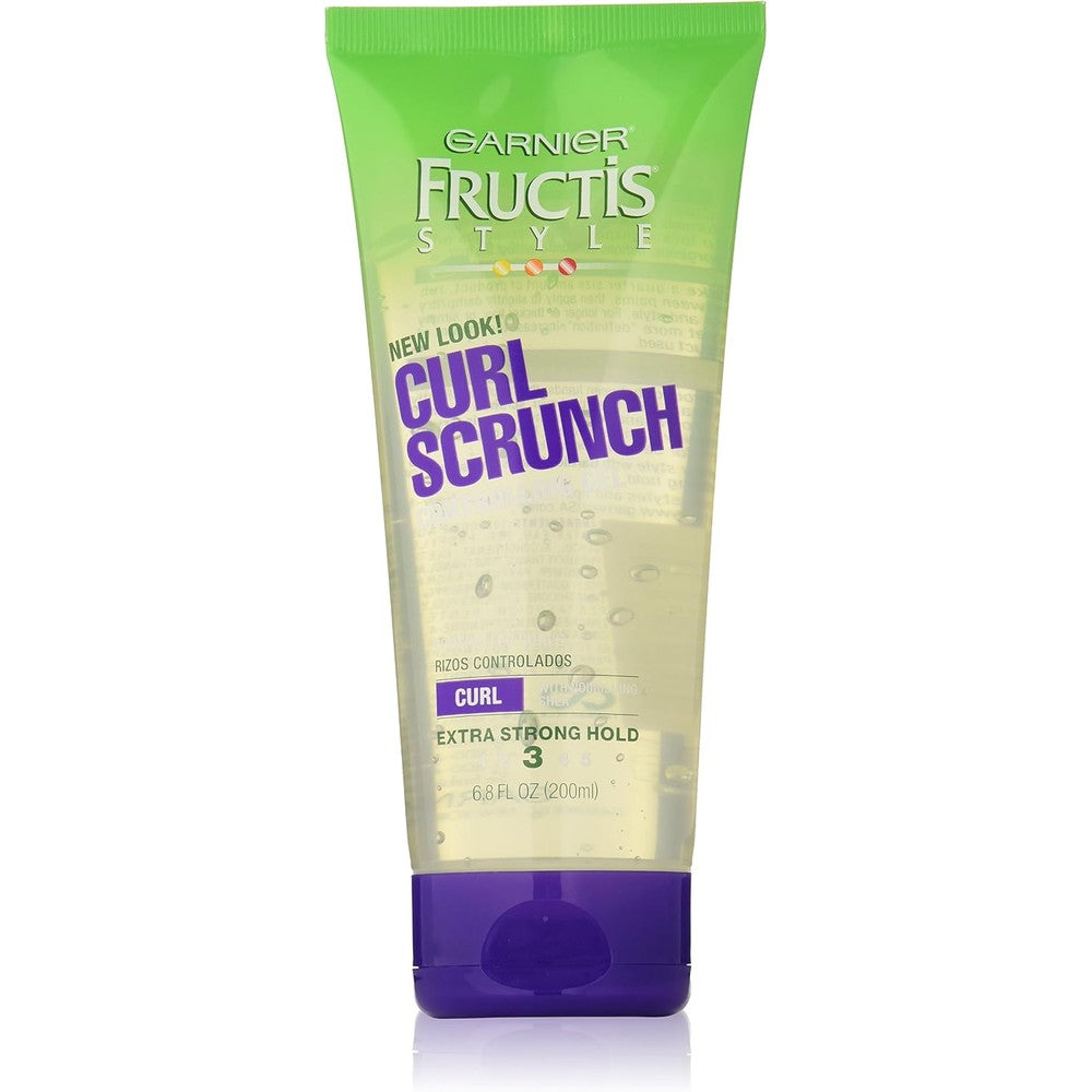 Garnier Fructis Style Curl Scrunch Controlling Gel, Extra Strong Hold For Curly Hair, 6.80 Fluid Ounce