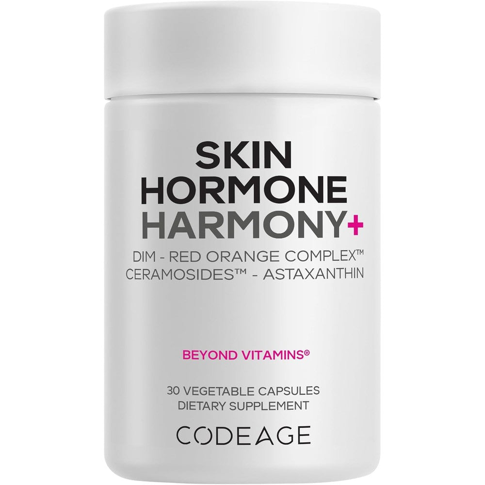 Codeage Skin Hormone Harmony Plus Supplement With Ceramosides And Red Orange Complex 30 Capsules