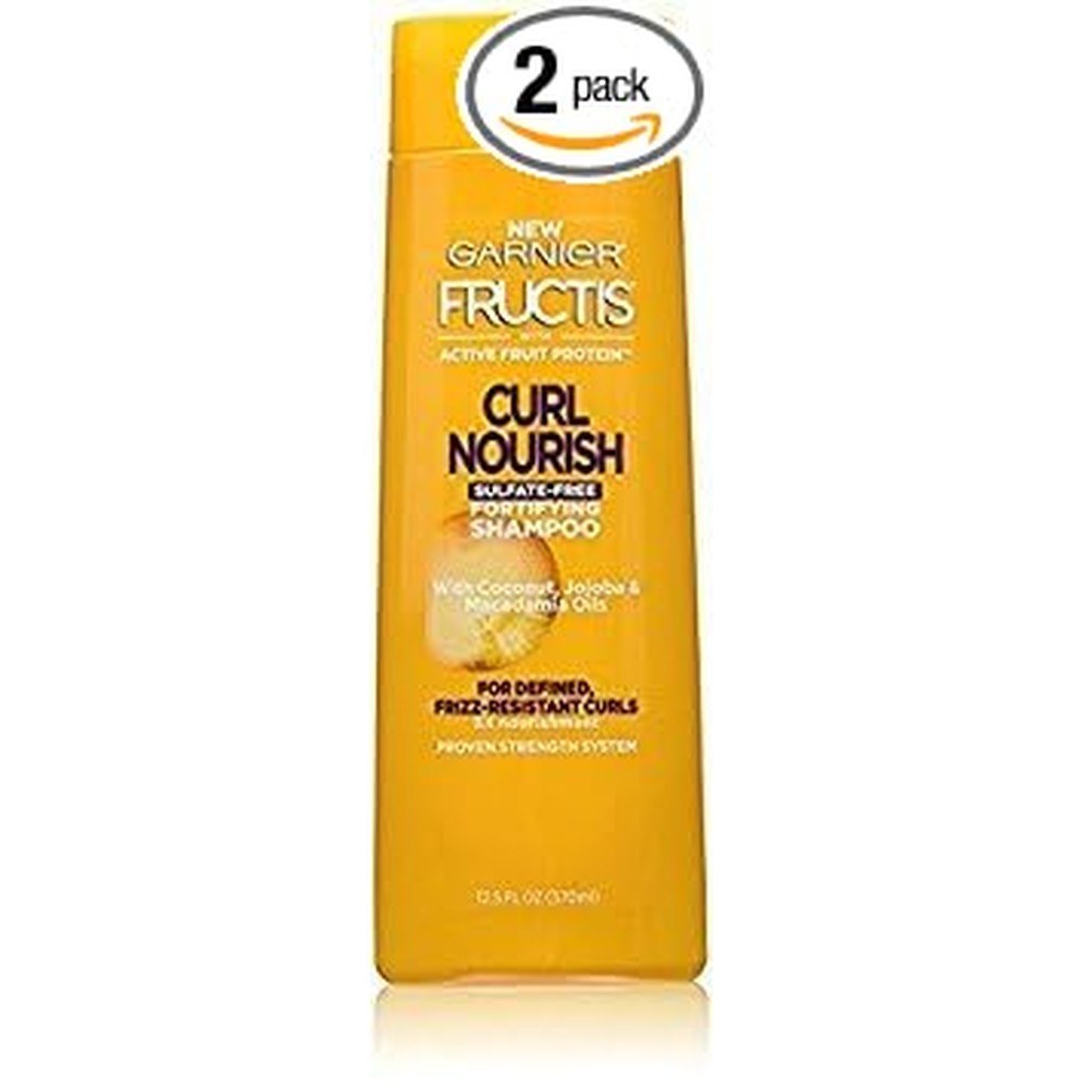 Garnier Fructis Triple Nutrition Curl Nourish Fortifying Shampoo 12.5 Fluid Ounce Pack of 2