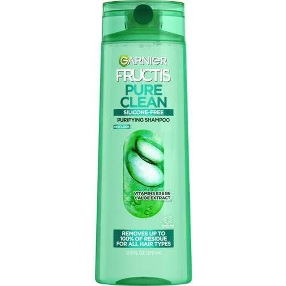 Garnier Fructis Pure Clean Purifying Shampoo Silicone-Free With Aloe Extract And Vitamins B3 And B6 12.5 Fluid Ounce 1 Count