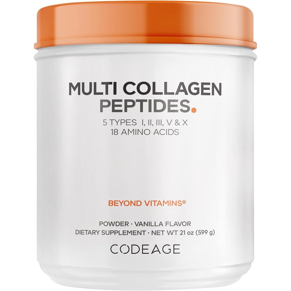 Codeage Multi Collagen Protein Peptides Powder 5 Types Vanilla 21 Ounces