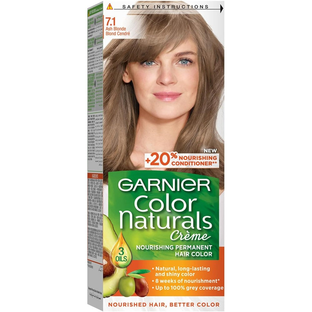 Garnier Color Naturals Creme Permanent Hair Color 7.1 Ash Blonde 1 Pack