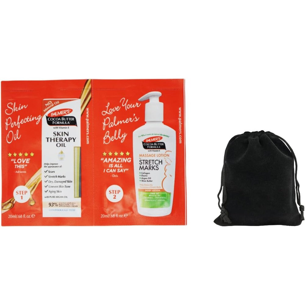 Palmer's Cocoa Butter Formula Skin Therapy Oil And Massage Lotion Travel Pack 0.68 Fluid Ounce 20 Count With Travel Pouch