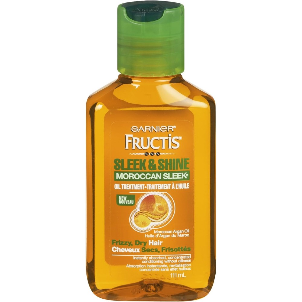 Garnier Fructis Sleek And Shine Moroccan Sleek Oil Treatment For Frizzy Dry Unmanageable Hair 3.75 Fluid Ounce