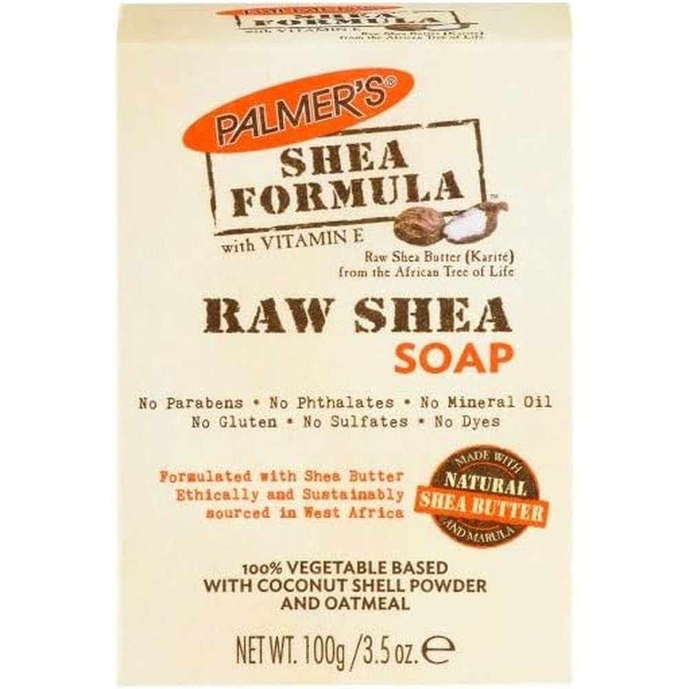 Palmer's Shea Formula Raw Shea Butter Moisturizing Soap Bar with Vitamin E and Oatmeal, 3.5 Ounce
