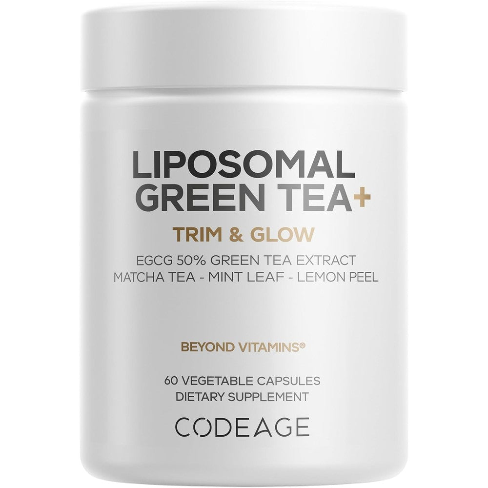 Codeage Liposomal Green Tea Plus EGCG Matcha Peppermint And Lemon 60 Capsules