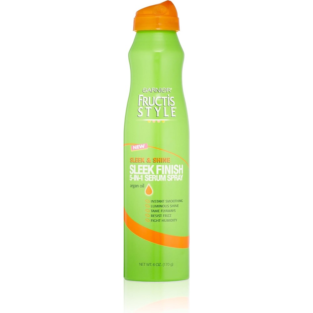 Garnier Sleek And Shine Sleek Finish 5-In-1 Serum Spray With Moroccan Argan Oil 5.1 Fluid Ounces