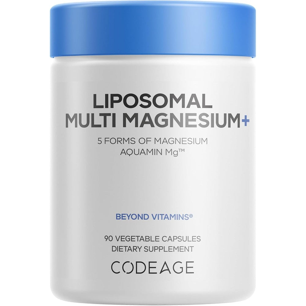 Codeage Liposomal Multi Magnesium Supplement Five Forms 340 Milligrams With Vitamin B6 Folate And Boron 90 Capsules