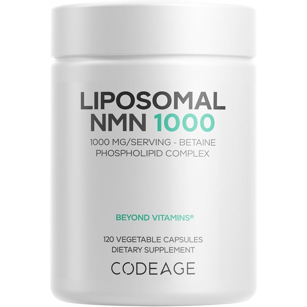 Codeage Liposomal NMN 1000mg Supplement 120 Capsules With TMG Betaine Anhydrous NAD Precursor