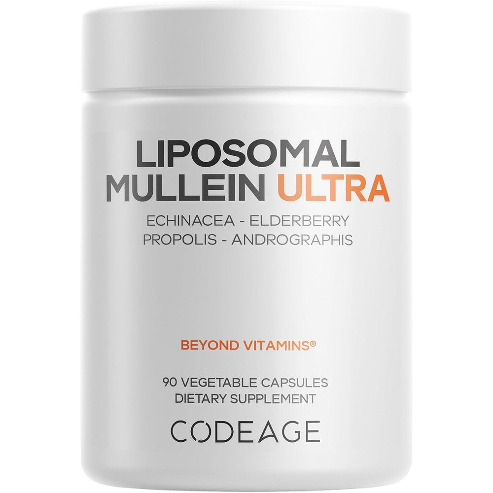 Codeage Liposomal Mullein Ultra Elderberry Echinacea 90 Capsules | Advanced Mullein Supplement With Vitamins And Botanical Extracts
