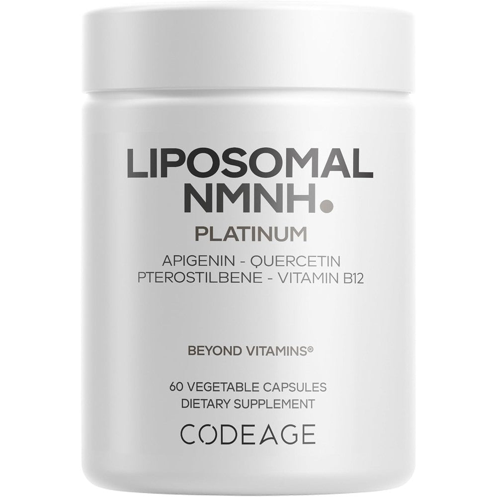 Codeage Liposomal NMNH Platinum 500 Milligrams NAD+ Precursor With Quercetin And Activated B Vitamins 60 Vegetable Capsules