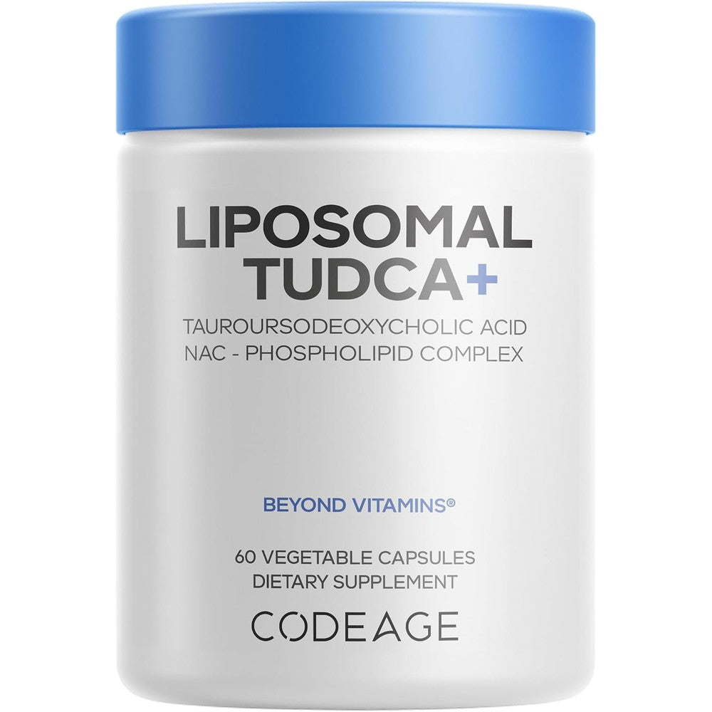 Codeage Liposomal TUDCA Plus Supplement - 600 Milligrams TUDCA Bile Acid Formula with NAC N-Acetyl Cysteine - Liver and Gallbladder Support - 60 Ca...