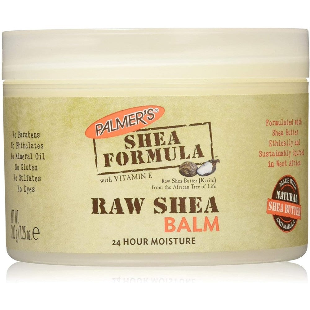 Palmer's Raw Shea Butter Formula Body Balm Nourishing Solid Moisturizer Pack of 2 Jars 7.25 Ounce Each