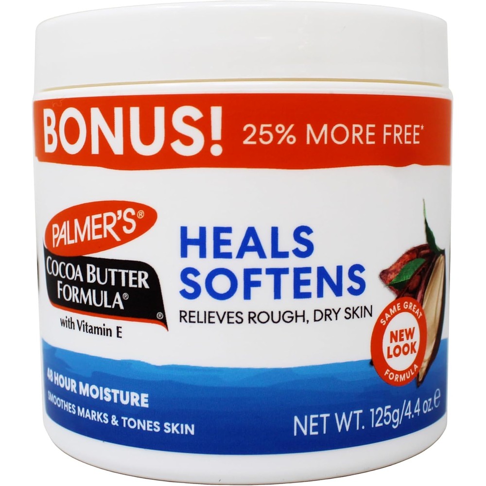 Palmer's Cocoa Butter Formula With Vitamin E Daily Skin Therapy Body Moisturizer Concentrated Cream Bonus Size Jar 125 Grams