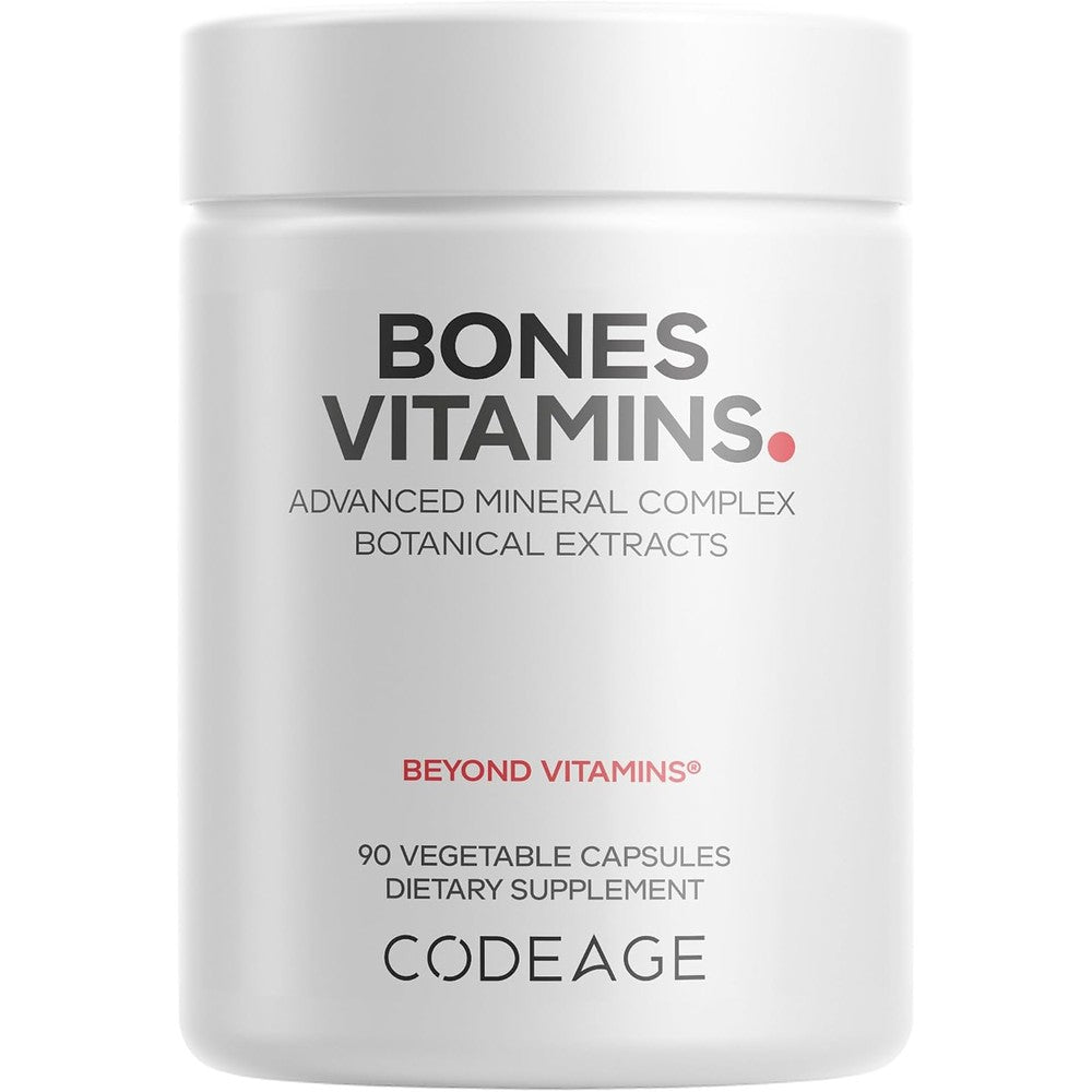 Codeage Bones Vitamins+, D3 K2, Calcium, Magnesium, Zinc, 90 Capsules
