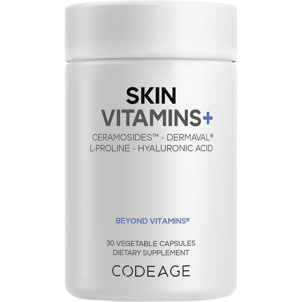 Codeage Skin Vitamins Plus Supplement With Ceramosides Dermaval Hyaluronic Acid Coffeeberry And Vitamin C For Skin Elasticity And Moisture Support ...