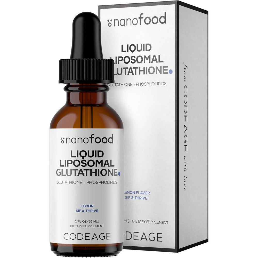 Codeage Nanofood Liquid Liposomal Glutathione Reduced Lemon Flavor 2 Fluid Ounces