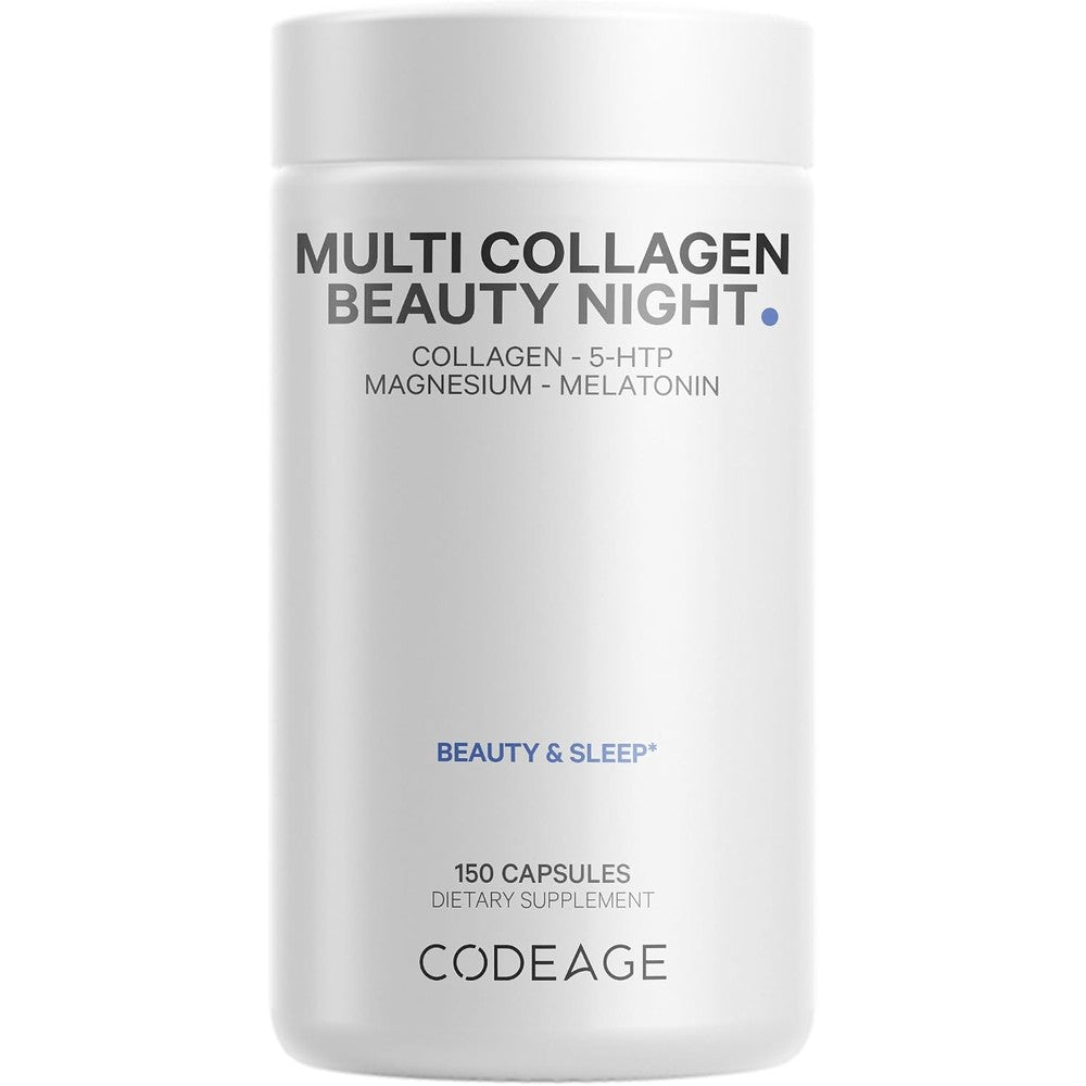 Codeage Multi Collagen Protein Beauty Night Melatonin Magnesium Bisglycinate 150 Capsules