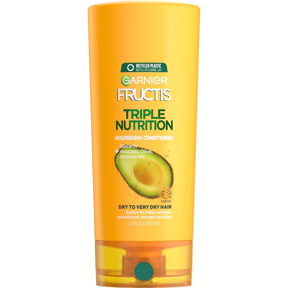 Garnier Fructis Triple Nutrition Nourishing Conditioner For Dry To Very Dry Hair 21 Fluid Ounce