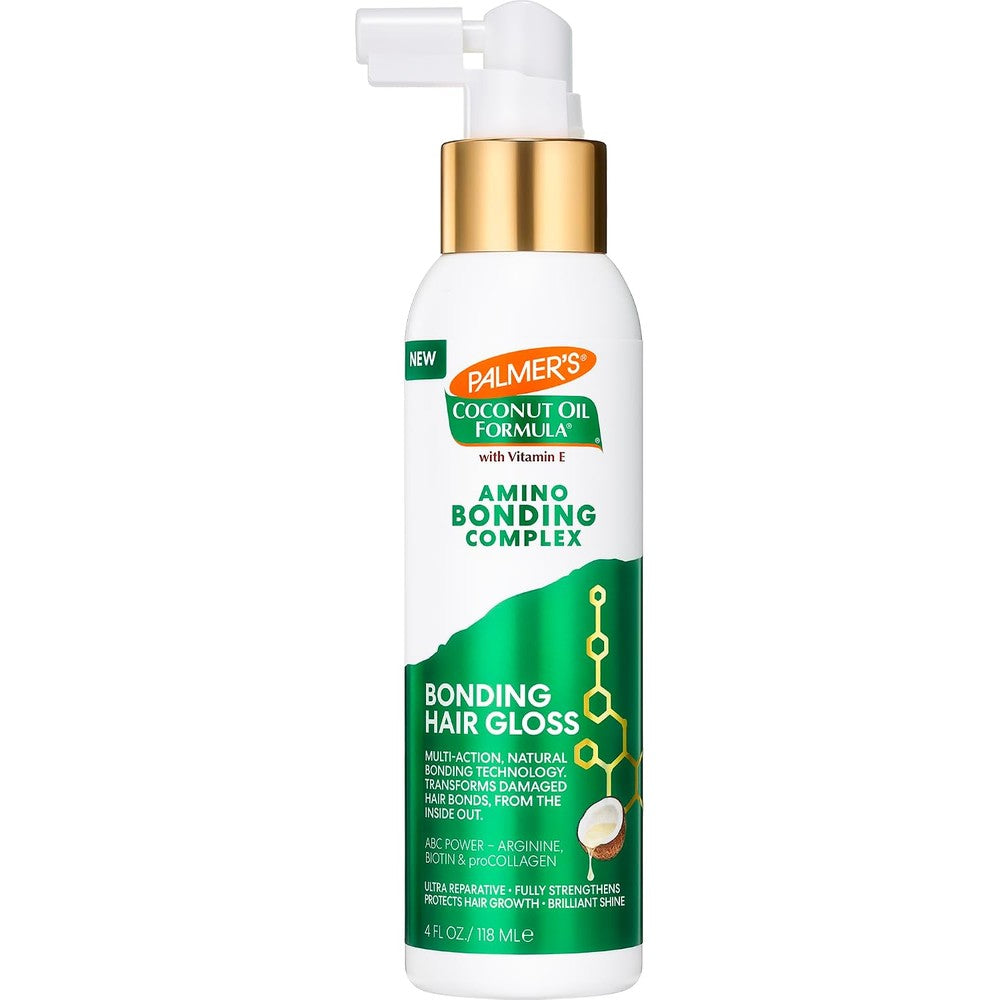Palmer's Amino Bonding Complex Hair Gloss, Hair Shine Spray With Coconut Oil And Vitamin E, Hydrating Heat Protectant, 4 Fluid Ounces