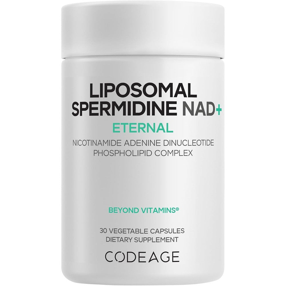 Codeage Liposomal Spermidine NAD+ 500mg With Vitamin C Vegan 30 Capsules