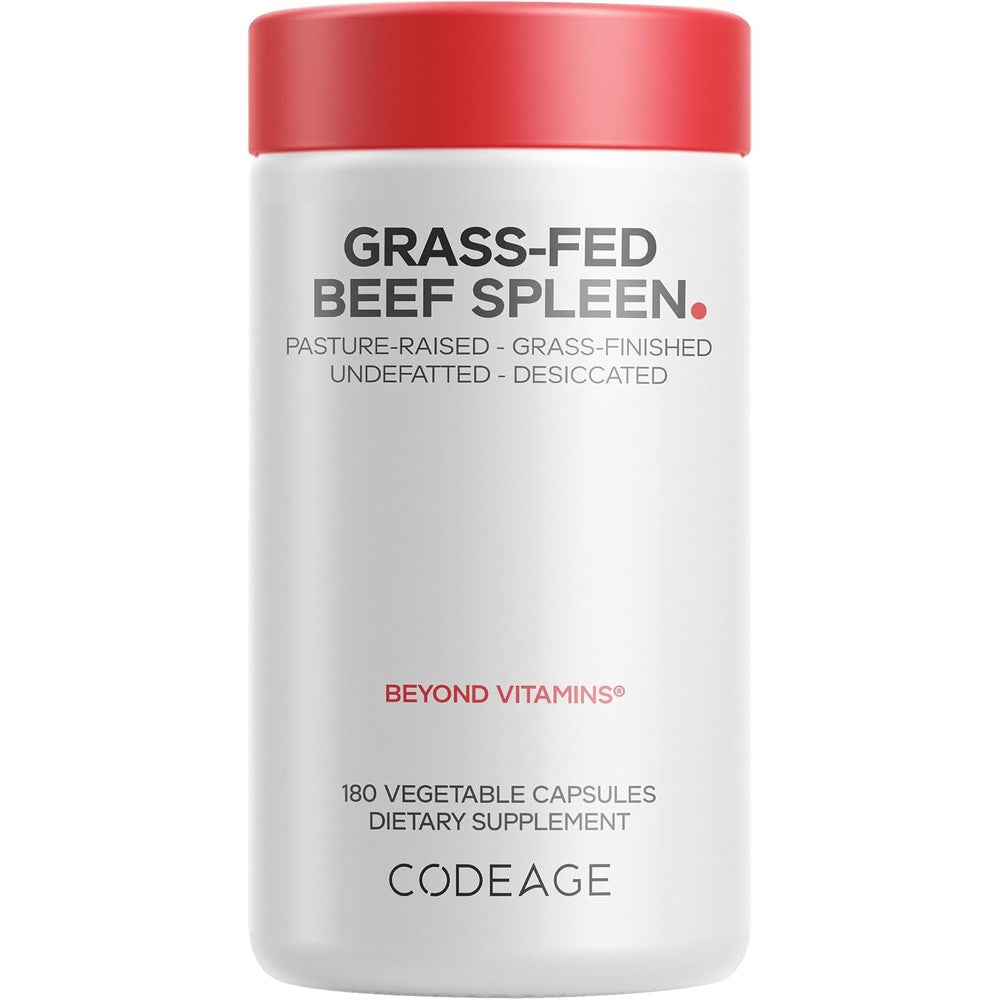 Codeage Beef Spleen Grass-Fed Freeze-Dried Desiccated 180 Capsules